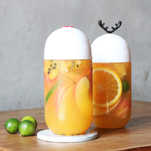 兰熊鲜奶胶囊瓶透明一次性奶茶加厚pet外带饮料瓶带盖泰茶果汁杯