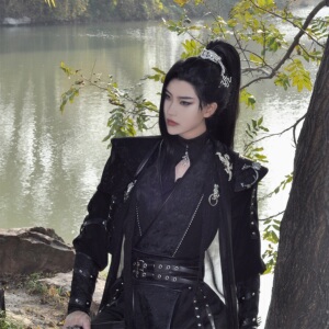 【现货掉落】蓝兮阁极夜  万用黑色劲装墨燃黑水周晖顾昀cos服