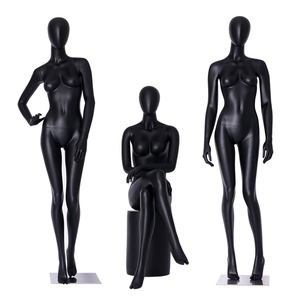 高端品牌专用服装店橱窗陈列女模特道具展示架全身女装黑色假人偶