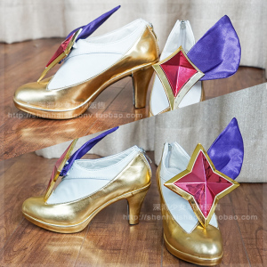 lol魔法少女 星之守护者阿狸 cos鞋cosplay鞋定做两版本可选