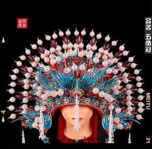 009人付款淘宝儿童小花旦七星凤冠国潮凤冠 舞台演出 凤冠帽 花木兰