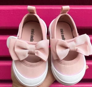 现货 正品2020巴西梅丽莎儿童帆布鞋melissa蝴蝶结软底果冻鞋