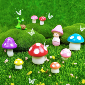 仿真蘑菇小蘑菇泡沫蘑菇多肉创意苔藓微景观花盆DIY材料摆件装饰