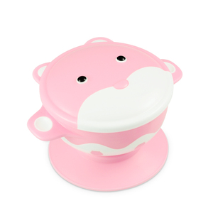 柚芽 小浣熊儿童餐具 婴儿硅胶防摔碗吸盘碗辅食碗勺套装宝宝餐具