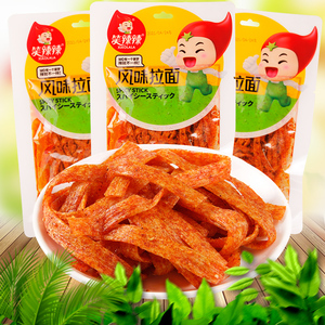 笑辣辣香辣条风味拉面辣片经典透明老包装8090后怀旧儿时零食小吃