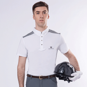夏季速干马术t恤骑马polo衫男士女士马术比赛服短袖骑士服骑马装