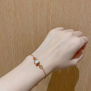 代购bvlgari宝格丽手链黑白陶瓷小裙子慈善款女士手环情人节礼物