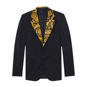 正品现货 versace 范思哲主线 新品巴洛克刺绣领男士休闲西服西装