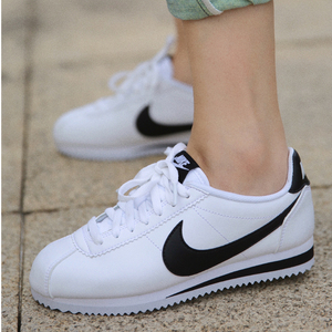 nike耐克女鞋新款黑白阿甘复古运动鞋休闲跑步鞋 807471-101