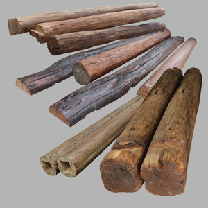 风化老榆木柱子檩条房梁木方木梁原木实木凉亭老木头复古木材定制