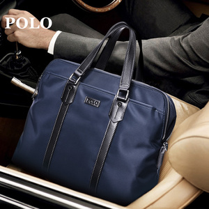 polo手提包男斜挎包商务公文包休闲单肩包简约男士商务包男士包包