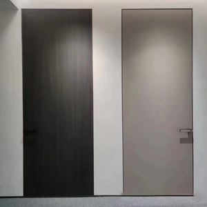 极简铝木门生态实木门极窄边卧室内门暗门套装门室内房间门隐形框
