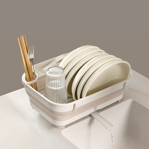 日本碗筷收纳盒碗盘单层厨房水槽置物晾放碗架小型碗碟沥水架盘子