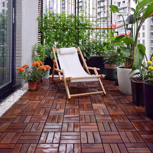 阳台防腐木地板自铺改造碳化实木户外露台庭院露天花园防水拼接