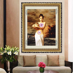 十字绣画新款客厅系列精准印花十字绣人物裸女陶美人抱陶女油画