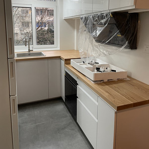 实木厨房灶台板橱柜木质台面木头中岛台面餐边柜原木白蜡木樱桃木