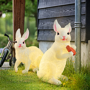 户外发光兔子灯太阳能防水动物灯庭院景观花园草坪灯园林造型灯具
