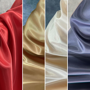 珠光质感 -加密平面细纹里子布-光泽亮面丝滑缎面衬里布 内里面料