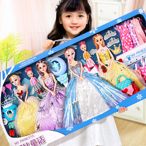 洋娃娃套装2022新款爱莎艾莎公主玩具白雪女孩换装大礼盒彤乐芭比
