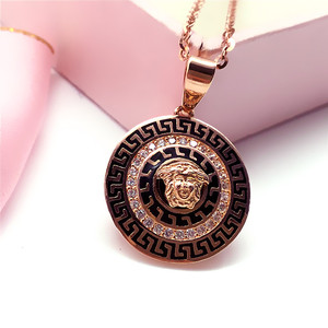 俄罗斯585紫金项链14k玫瑰金真金18k彩金瓦萨琪套链支持验货 正品