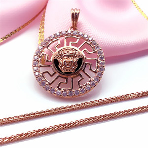 翁氏珠宝俄罗斯585紫金项链真金18k彩金瓦萨琪套链肖邦链搭配正品