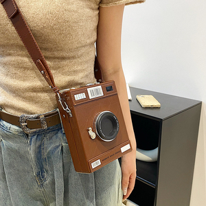 个性创意趣味照相机造型小包竖款手机包女包ins时尚潮斜挎小包包