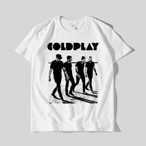 coldplay酷玩乐队摇滚流行男女休闲圆领潮流常规短袖纯棉体恤t恤