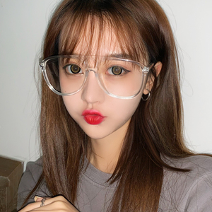 韩版复古大框黑色眼镜框网红款女大脸显瘦蛤蟆镜方形镜框可配近视