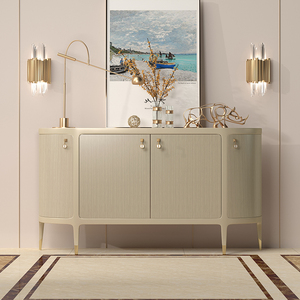 轻奢半圆玄关柜简约现代客厅储物柜进门入户走廊靠墙装饰餐边柜子