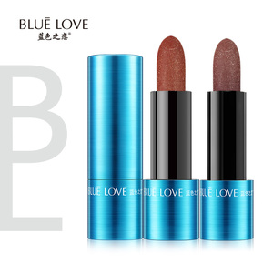蓝色之恋大理石星空星耀口红持久滋润防水不沾杯不易掉色学生哑光