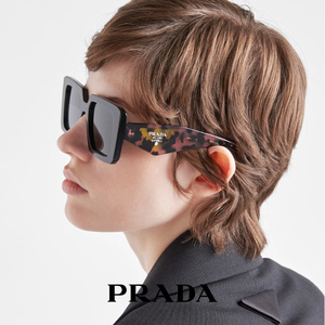 prada普拉达墨镜女22新款个性潮流方形宽腿板材太阳眼镜spr23y