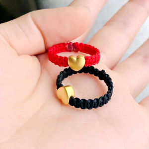 戒指专用挂绳平安扣项链绳情侣结婚黄金钻戒男女黑红细绳子0人付款10