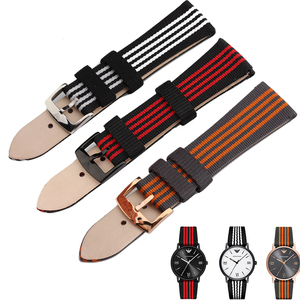 手表带男布帆布阿玛尼