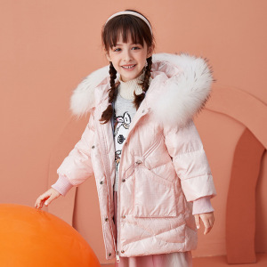 潼臻一生儿童一歌时代女中大童装2021冬卡姿果果欧洲站保暖羽绒服