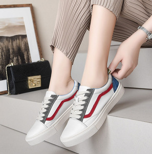 定制新款女鞋高低鞋长短腿单只增高隐形补高左右矫正真皮小白鞋女