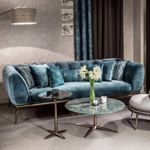 北欧沙发孔雀蓝