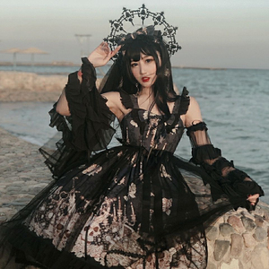 公主航海宝藏洛丽塔Lolita新款夏季少女洋装哥特暗黑系萝莉连衣裙