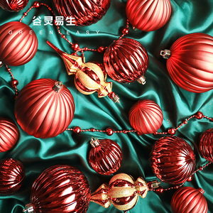 圣诞节装饰品挂球圣诞树挂饰商场店铺橱窗天花板彩球吊球