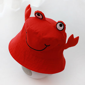 宝宝帽子可爱超萌 婴儿遮阳帽 儿童渔夫帽春秋 男女童防晒帽螃蟹