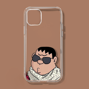 墨镜胖虎适用苹果13p华为nova8小米11oppo荣耀30一加9r透明手机壳