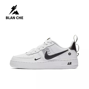 nike air force 1 gs af1 解构黑白空军一号休闲板鞋 ar1708-100