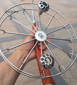 盘鹰风筝 轮 小轻体风筝轮 不锈钢手握轮