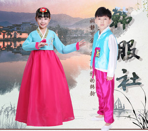 男女童朝鲜族舞台表演出服儿童舞蹈《小小长今》幼儿园学生韩服装