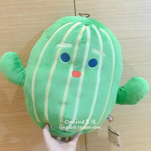 日本正版仙人掌毛绒公仔可爱抱枕靠枕沙漠风手偶玩具可爱女生礼物