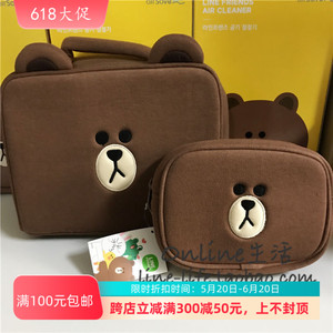 韩国采购小熊小鸡太空棉质旅行收纳包行李包化妆包手拿包整理包