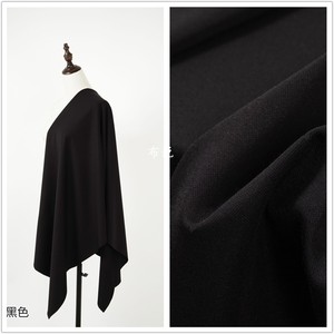 纯黑色 天丝哥弟布料 冰丝针织弹力布裙子裤子休闲服装面料 垂顺