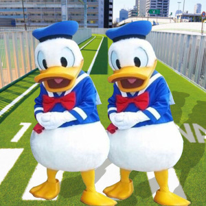 唐老鸭卡通行走人偶服装成人人穿cos头套活动公仔人偶演出服装