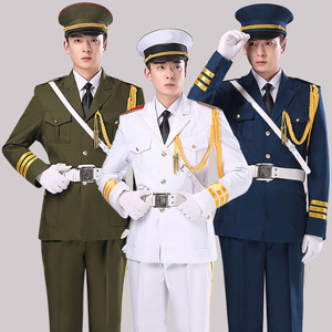 国庆节海陆空仪仗队服装 运动会红旗升旗手鼓乐队合唱服租赁