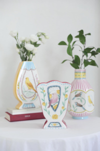 MUSe Garden 王尔德的夜莺与玫瑰 兴旺增桃花 双面手绘陶瓷花瓶