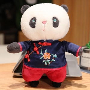 唐装大熊猫公仔毛绒玩具可爱抱抱国宝熊猫布娃娃玩偶儿童生日礼物